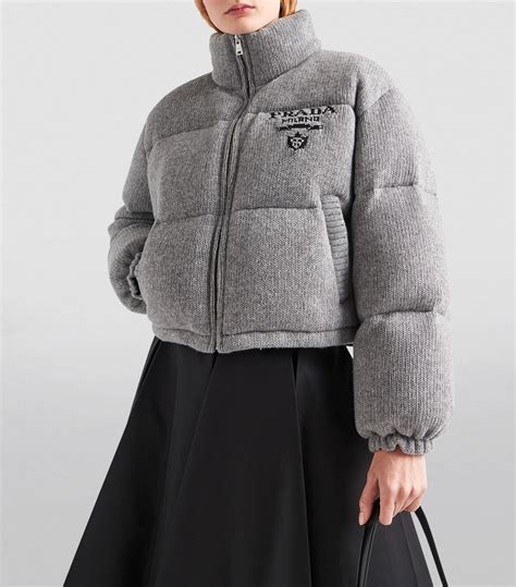 prada puffee|Prada cashmere puffer.